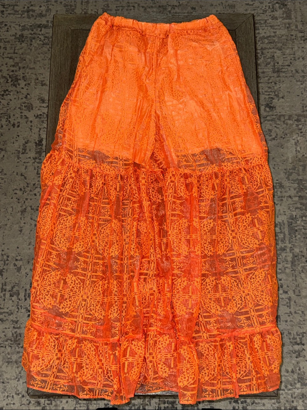 By Anthropologie Chiffon Palazzo Pants Orange MT